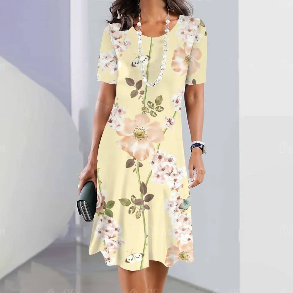 Olivia™ - Comfy Flower Print Dress