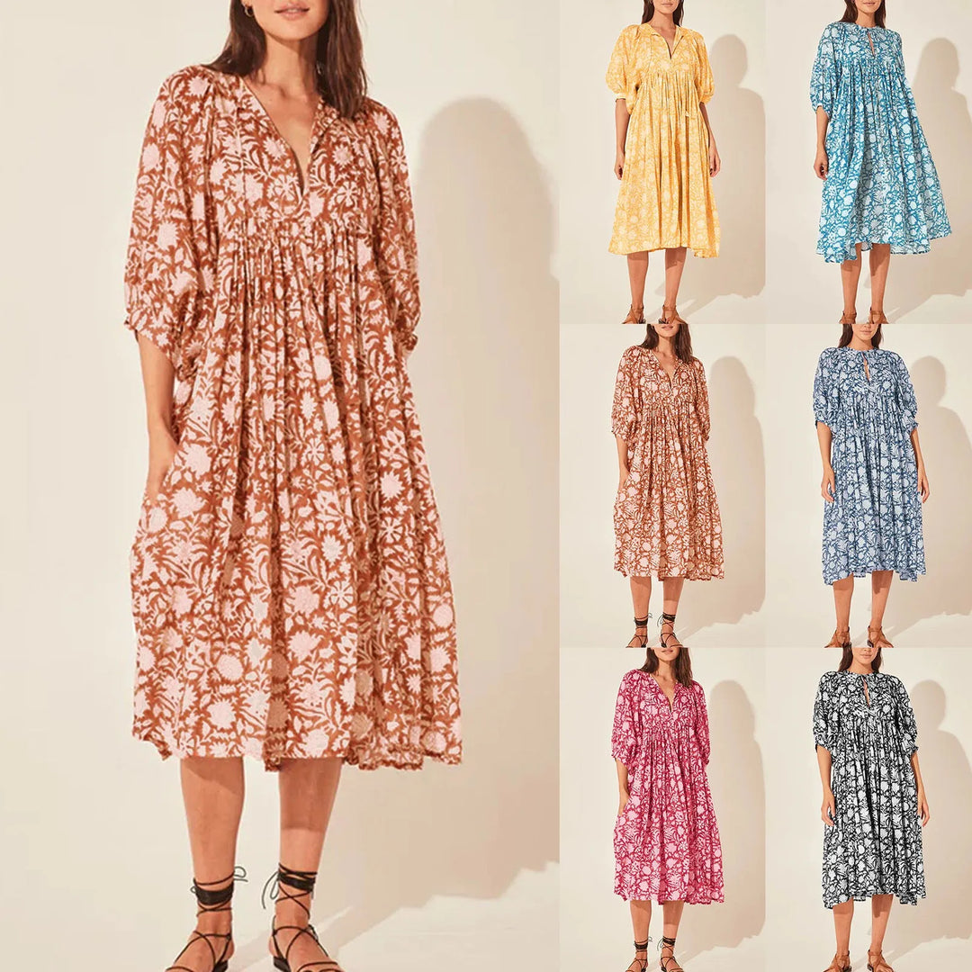 Aubrey - Boho Floral Dress