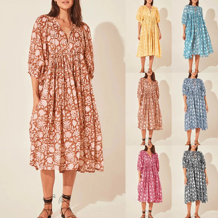 Aubrey - Boho Floral Dress