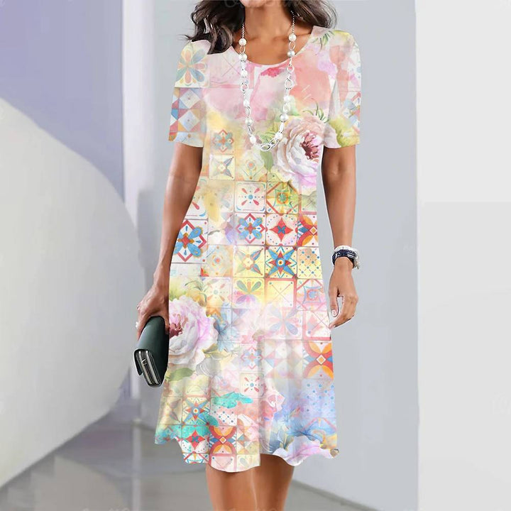 Lina™ - Comfy Flower Print Dress