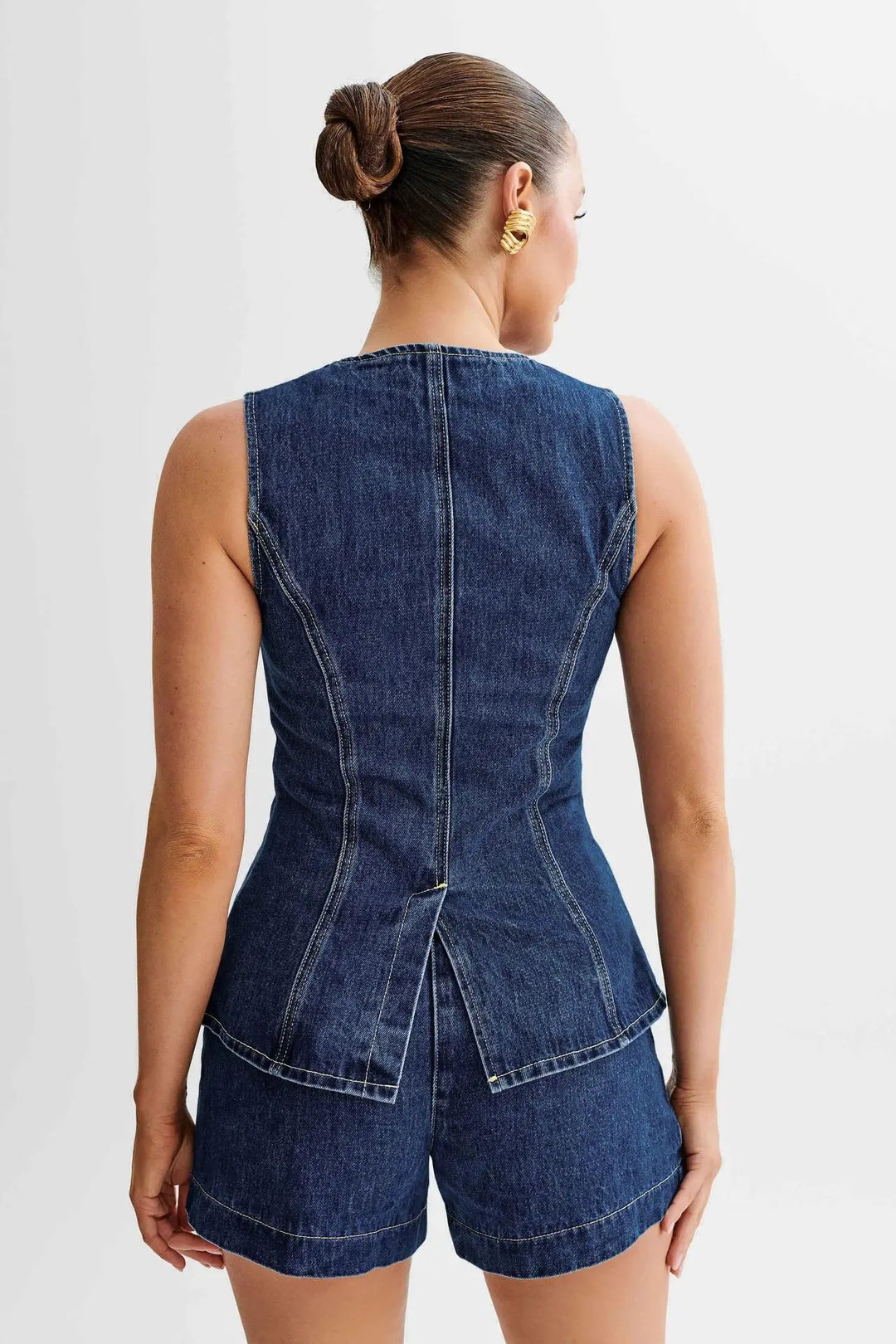 Scarlett™ - Modern Sleeveless Denim Two Piece Set