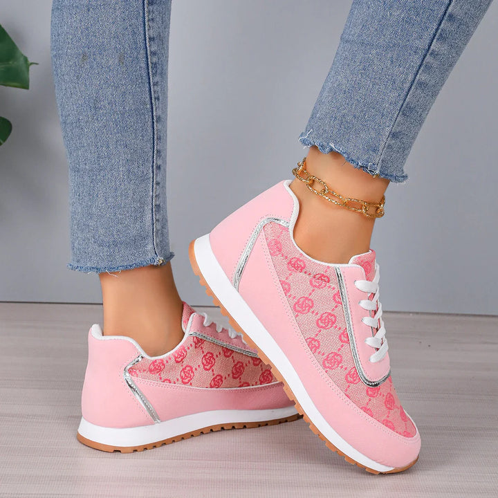 Lina™ - Retro Flower Embroider Sneakers