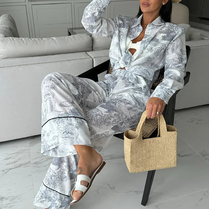 Mila - Elegant Long Sleeve Loose 2 Piece Set