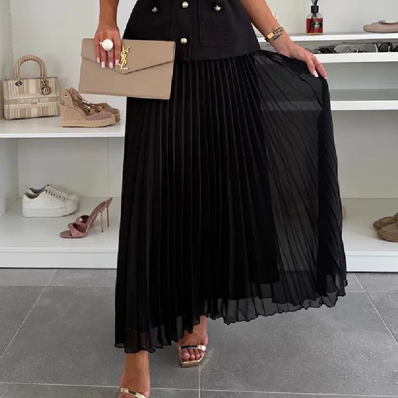 Zoe™ - Elegant Tweed Jacket And Long Skirt Set