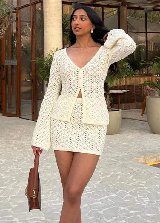Aria™ - Stylish Knit Hollow Out 2 Piece-Set