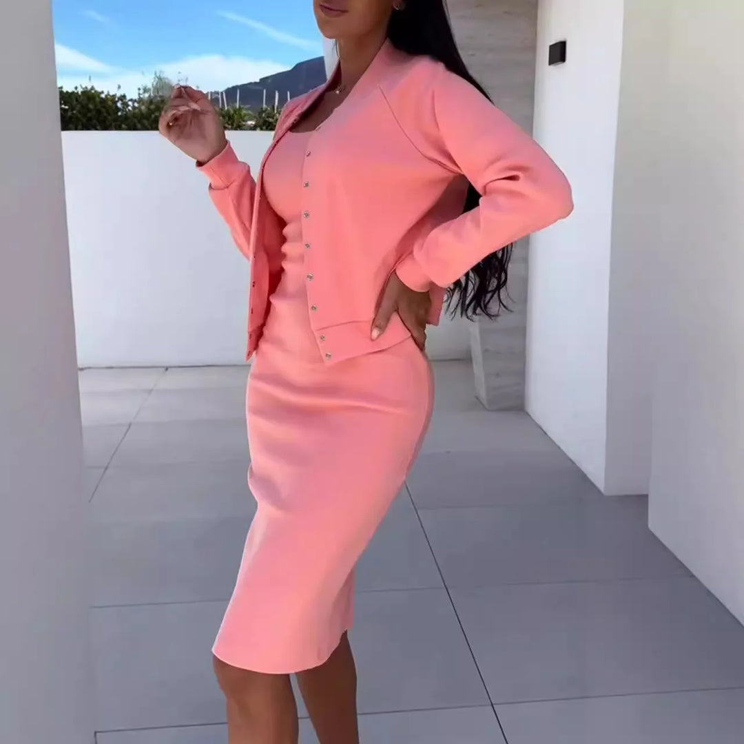 Zoe™ - Stylish Suspender Dress with Jacket
