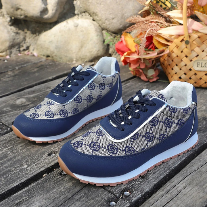 Lina™ - Retro Flower Embroider Sneakers