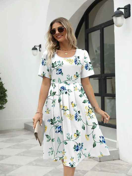 Nuvella™ Printed Zipper Summer Dress (Almost sold out)