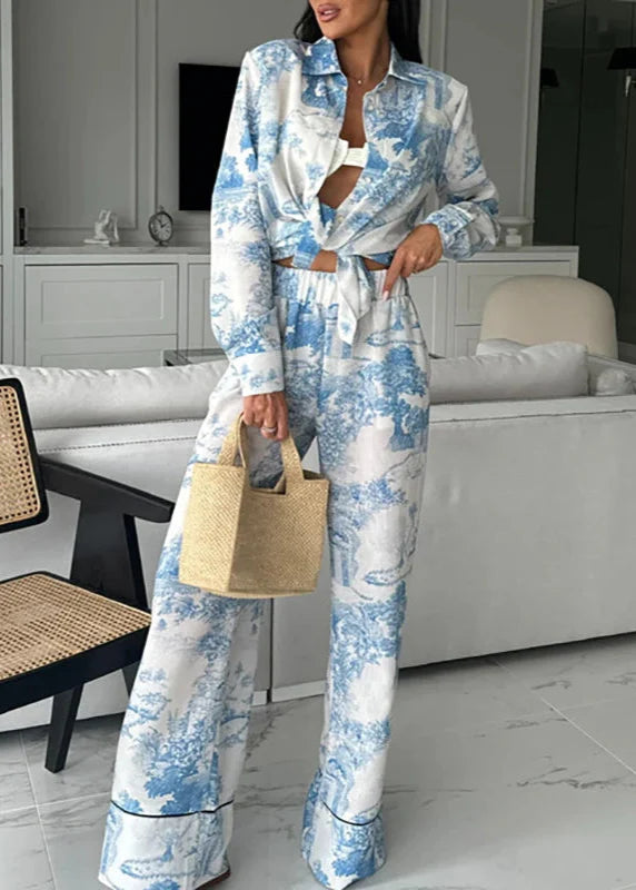 Mila - Elegant Long Sleeve Loose 2 Piece Set