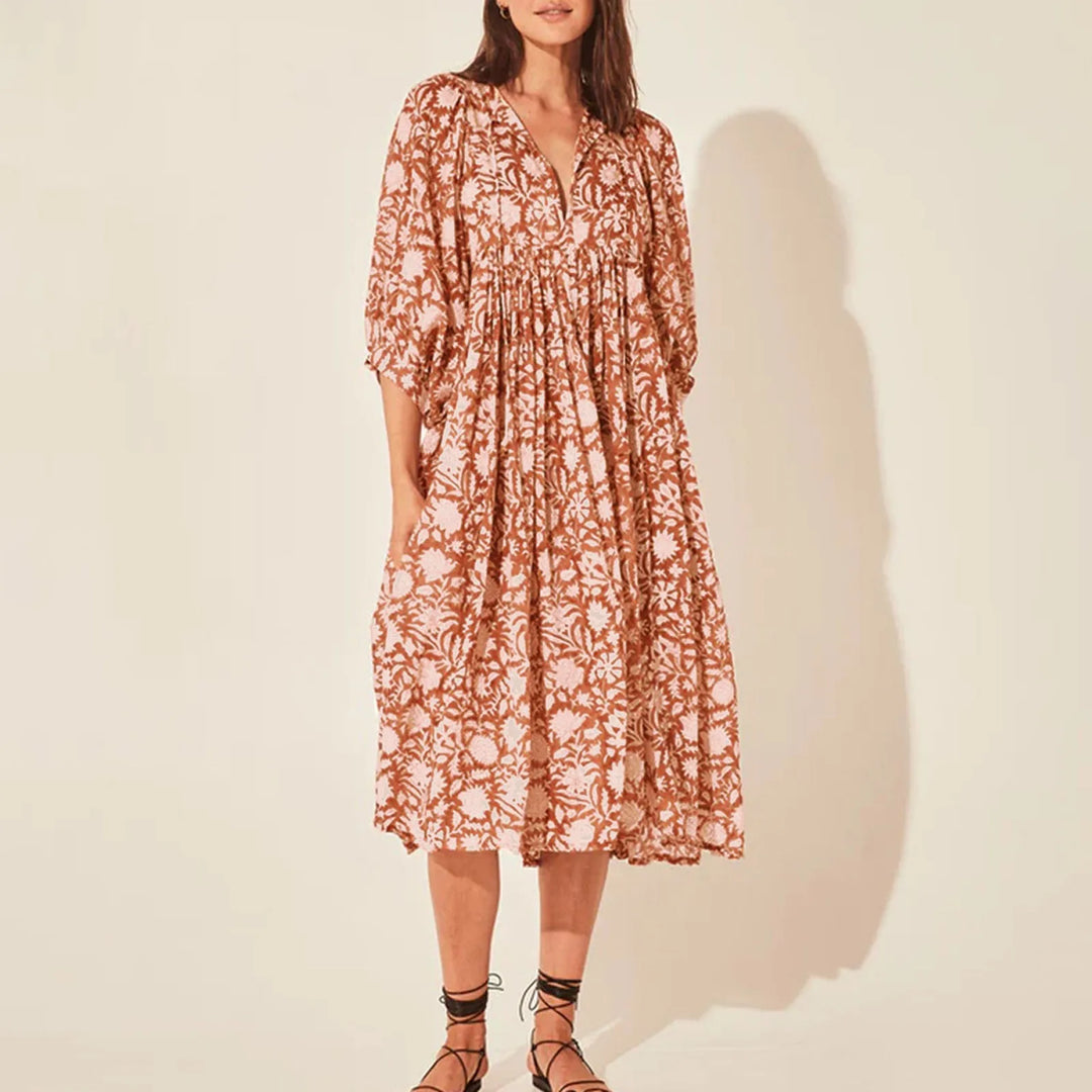 Aubrey - Boho Floral Dress
