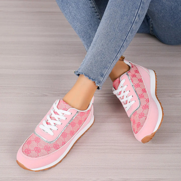 Lina™ - Retro Flower Embroider Sneakers