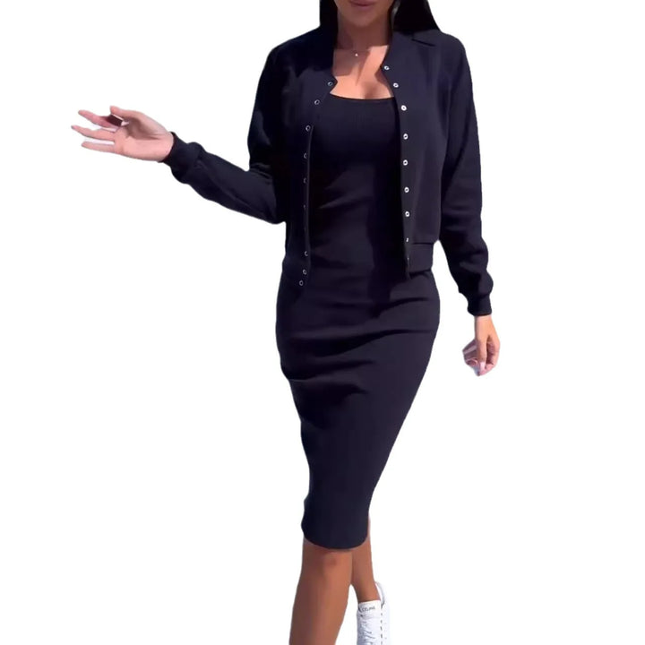 Zoe™ - Stylish Suspender Dress with Jacket