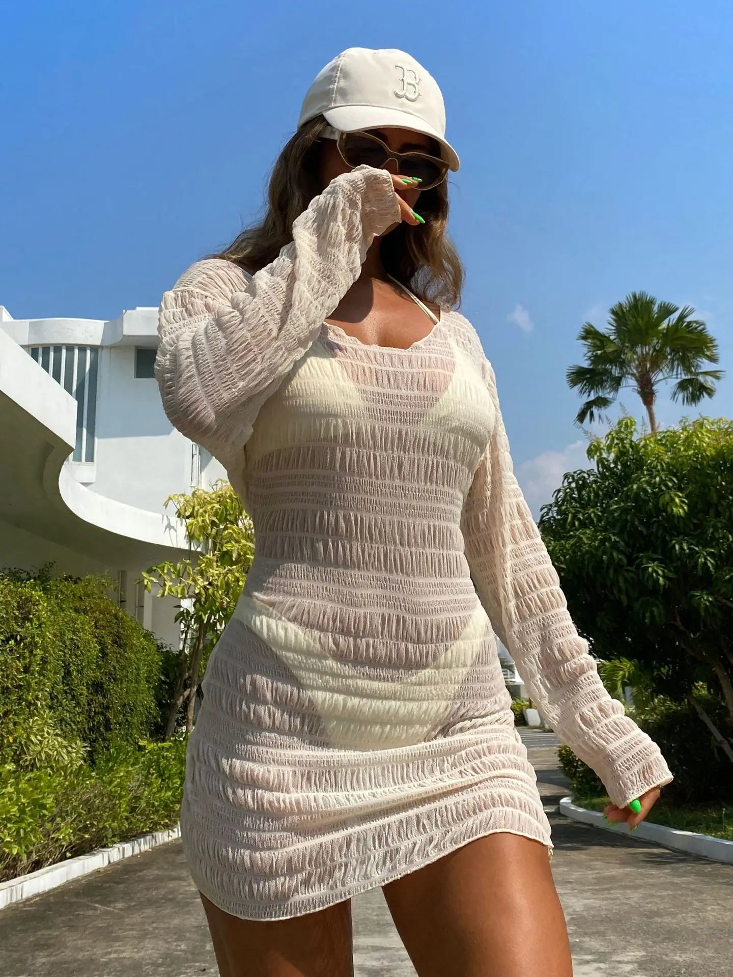 Halo | 3-Piece Knit Bikini Set with Backless Dress (Almost sold out)