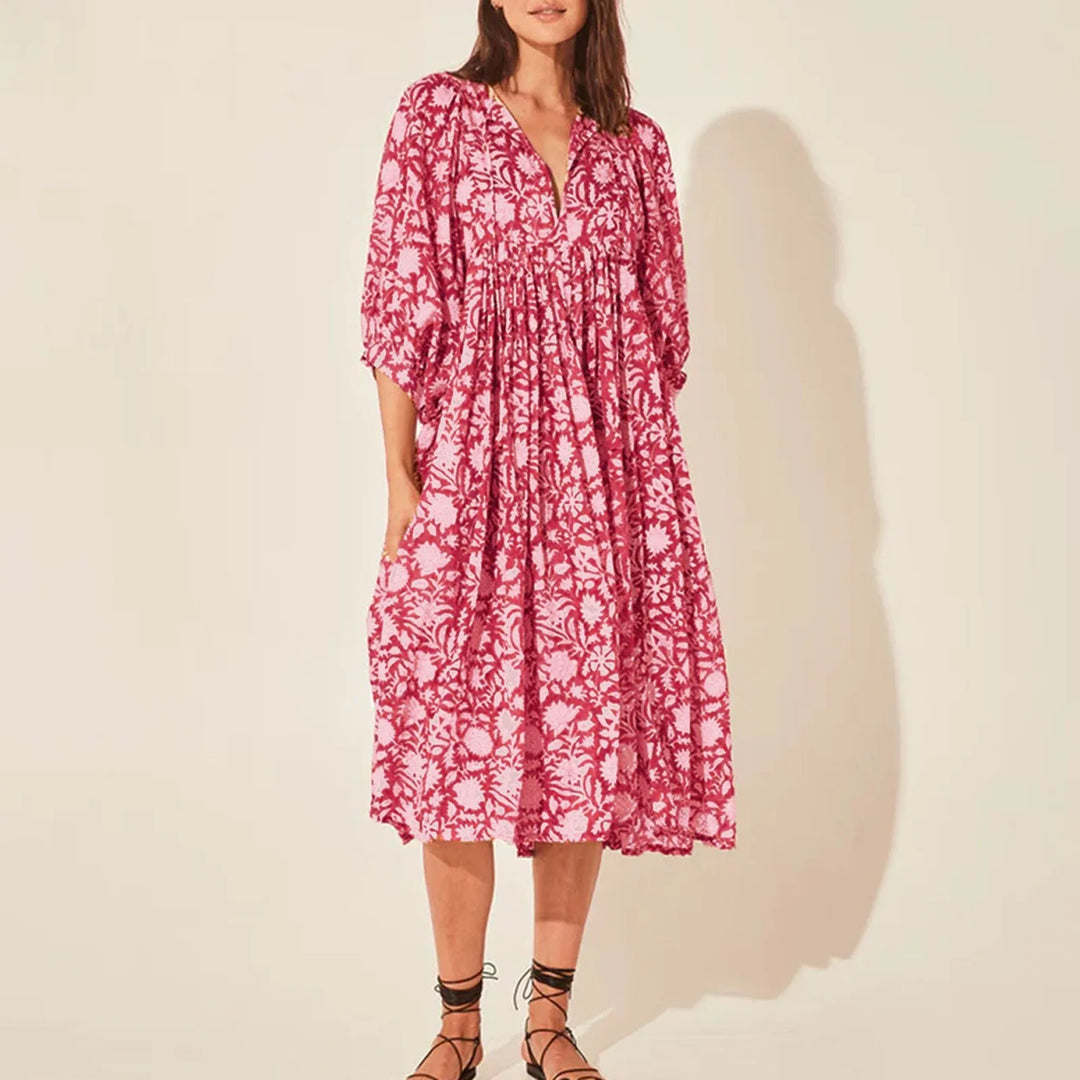 Aubrey - Boho Floral Dress