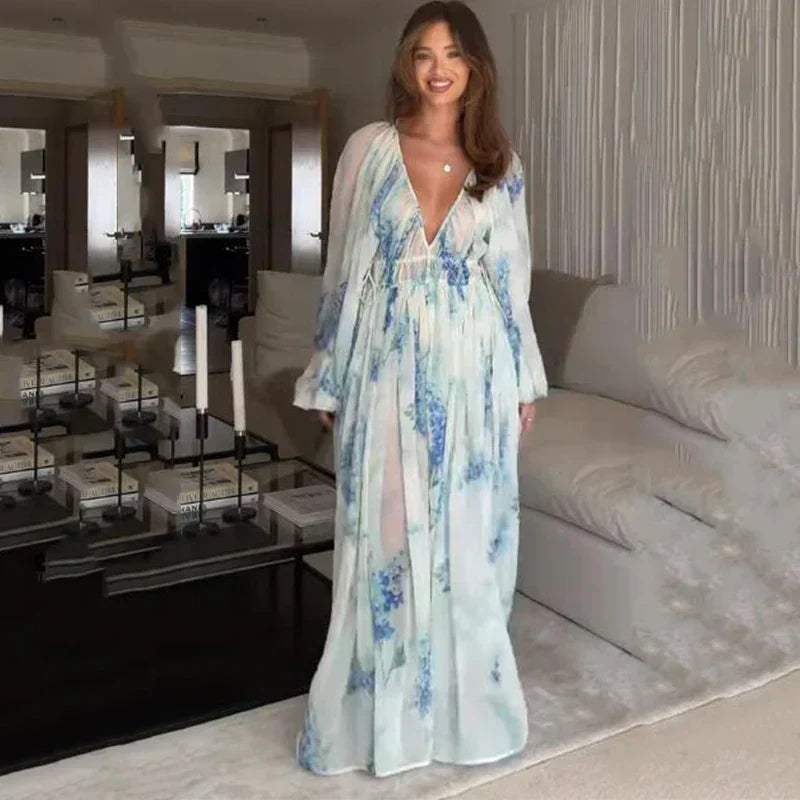 Melaya - Blue Ocean Maxi Dress