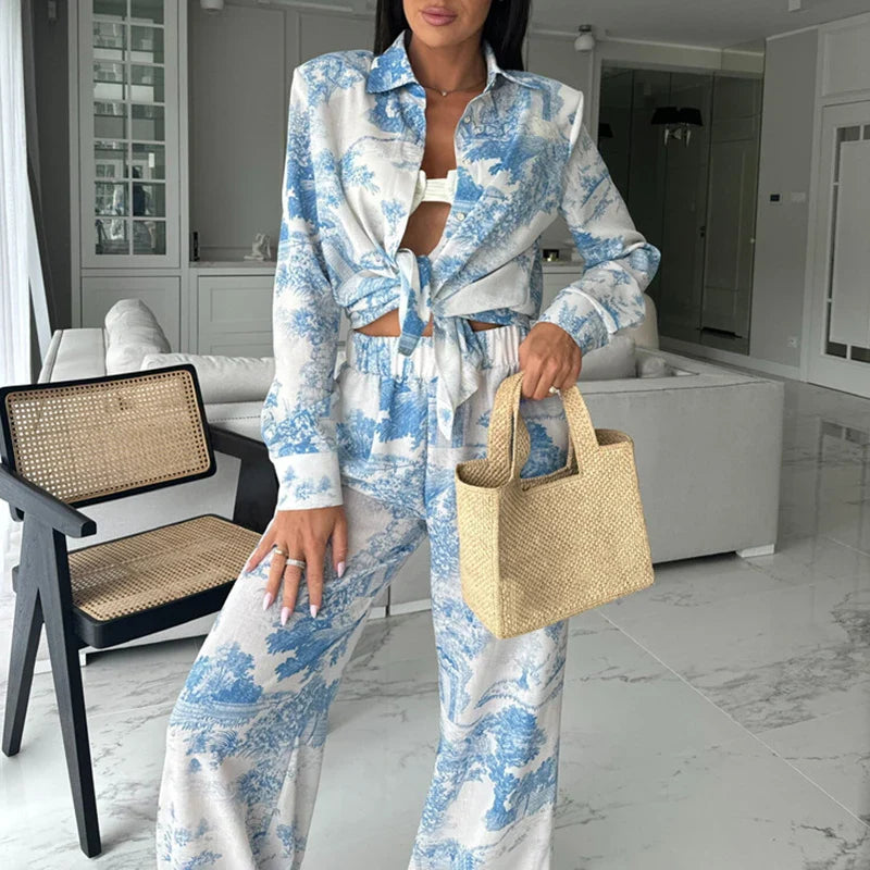 Mila - Elegant Long Sleeve Loose 2 Piece Set