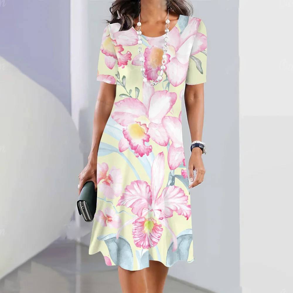 Lina™ - Comfy Flower Print Dress