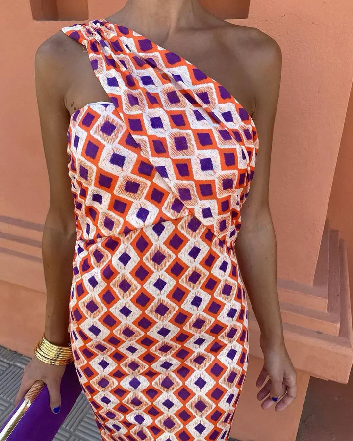 Lilou - Chic One-Shoulder Evening Dress