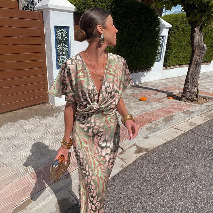 Madison - Modern V-Neck Maxi Dress