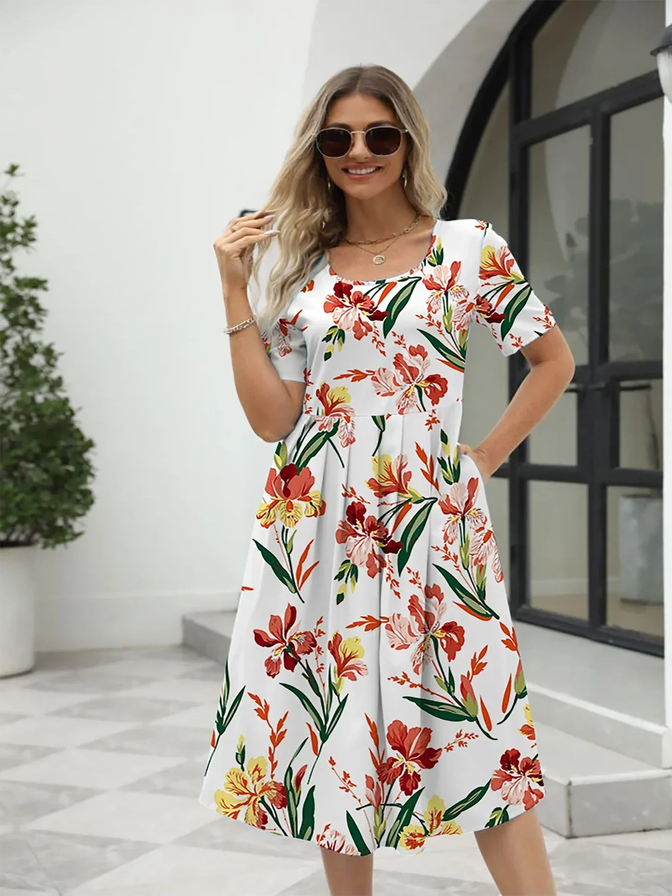 Nuvella™ Printed Zipper Summer Dress (Almost sold out)