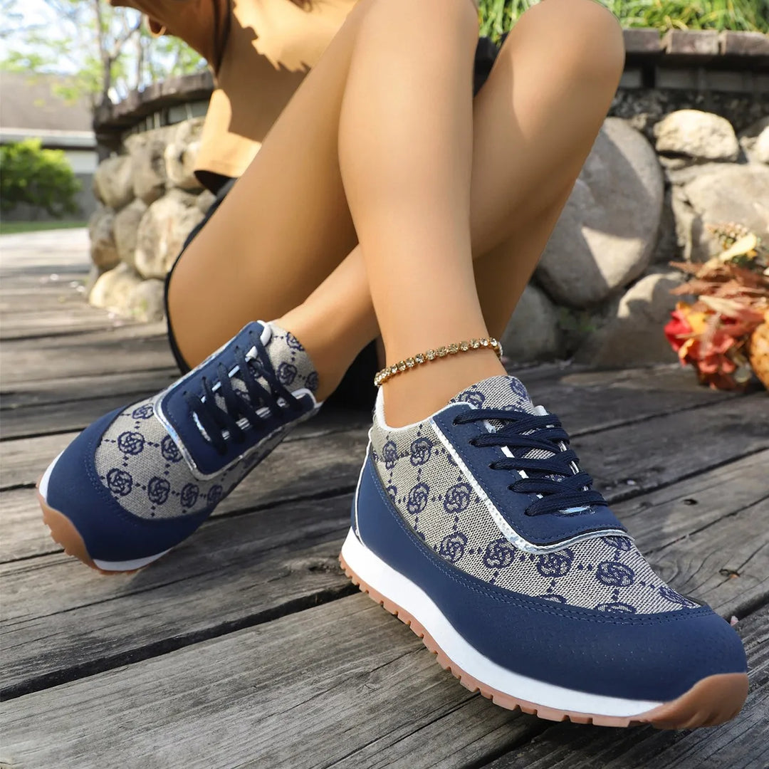 Lina™ - Retro Flower Embroider Sneakers