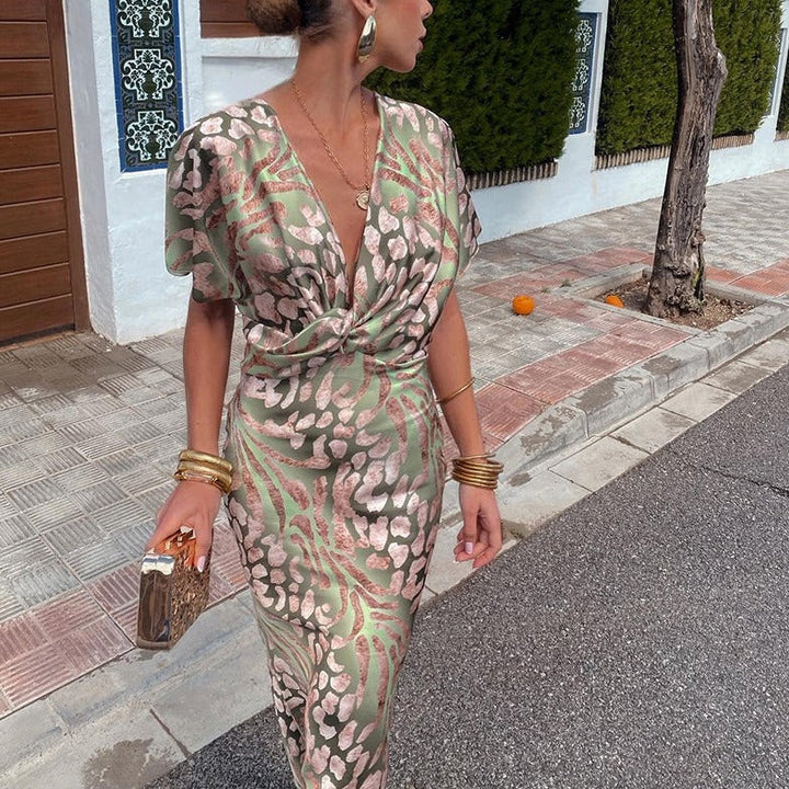 Madison - Modern V-Neck Maxi Dress