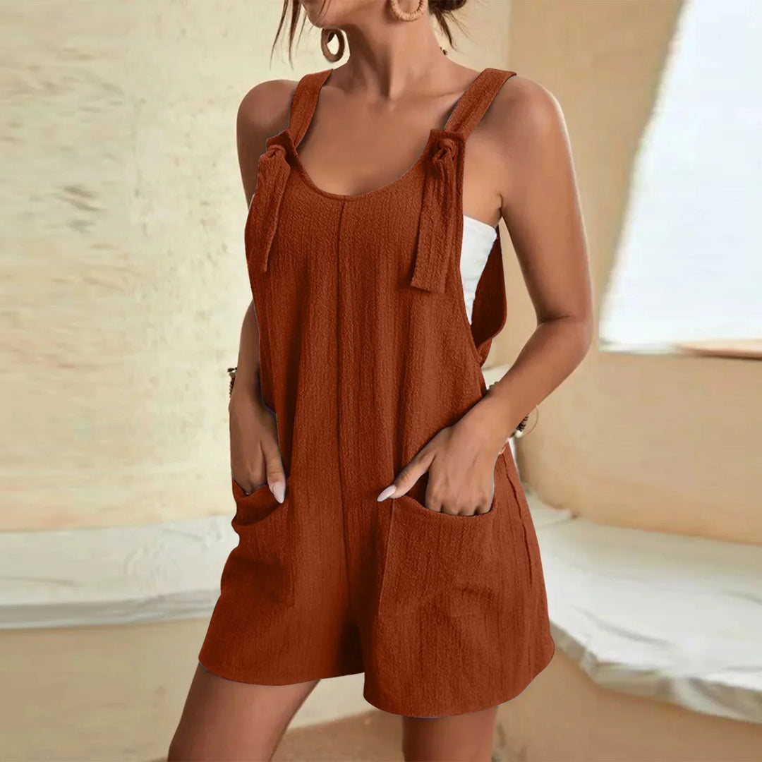 Hannah™ - Fashionable Casual Tank Shorts Jumpsuit