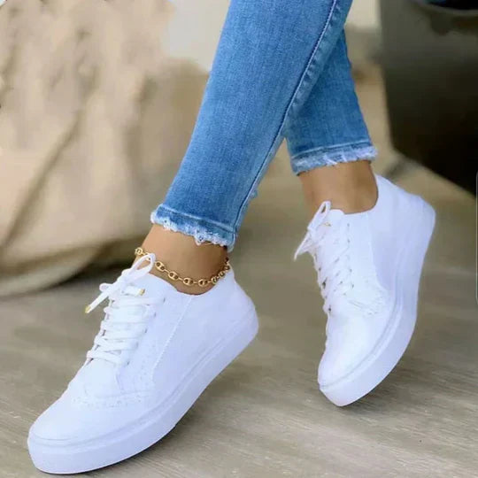 Olivya  - Lace-Up Platform Sneakers