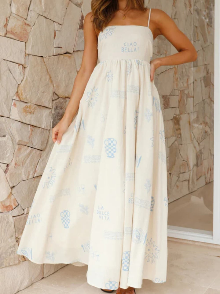 Avery - Maxi Dress With Mediterranean Print