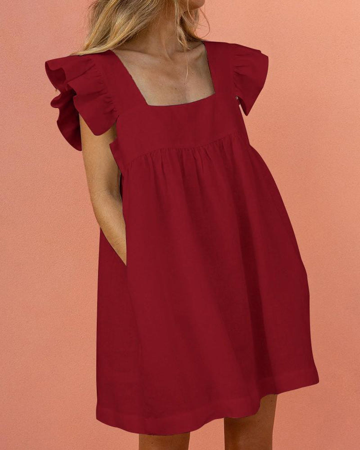 Alyssa - Effortless Flutter Sleeve Dress