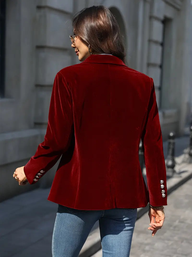 Violette I Tailored Blazer with Gold Buttons