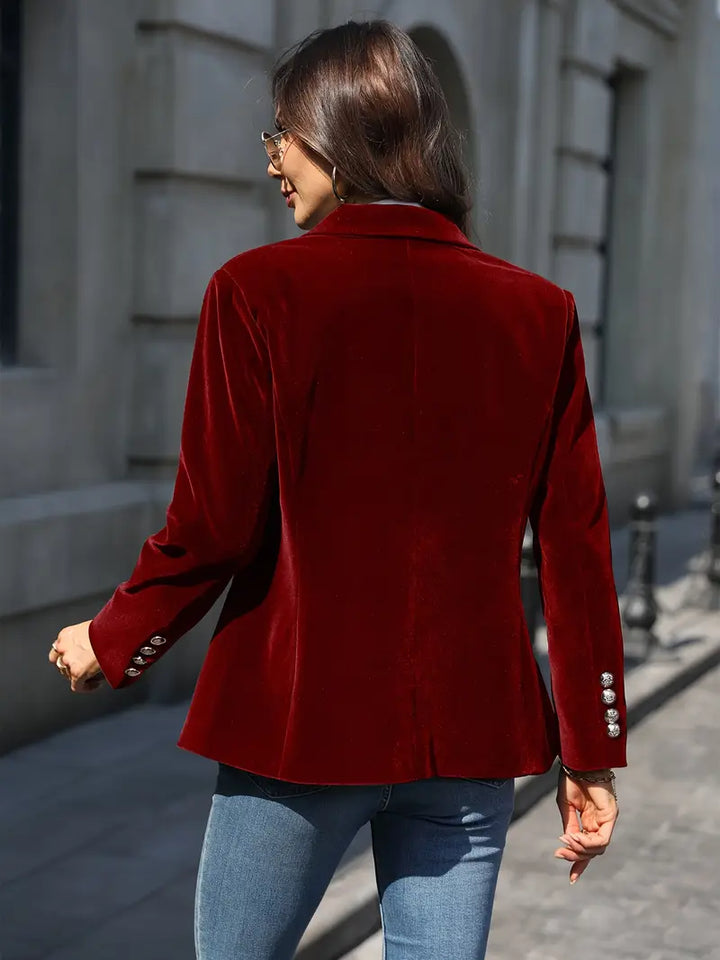 Violette I Tailored Blazer with Gold Buttons