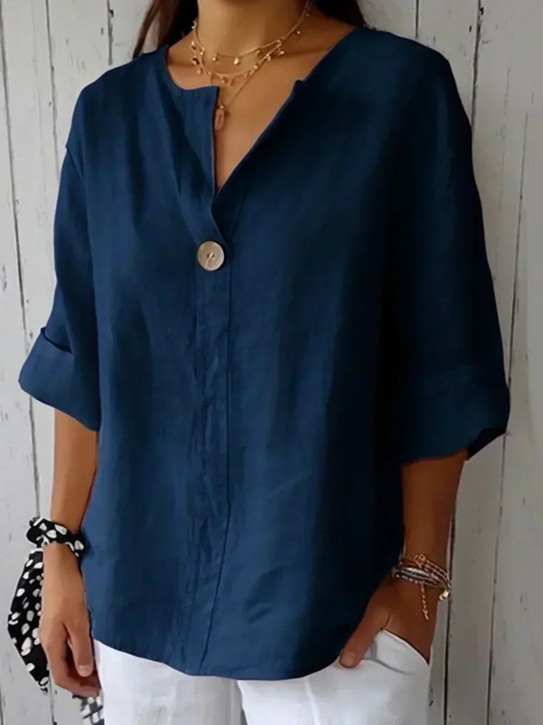 Jessa™ | Relaxed V-Neck Blouse