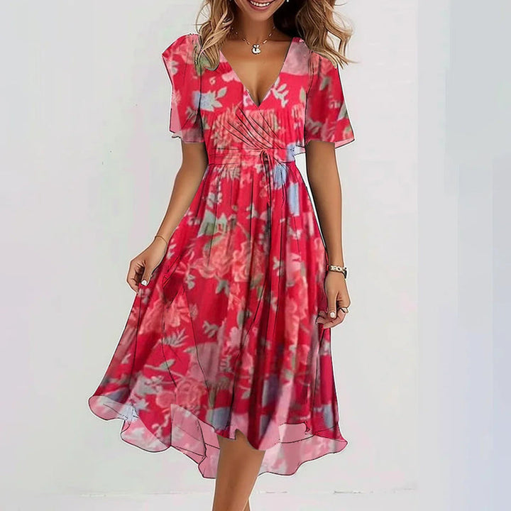 Simone I Elegant Flowing Skirt Dress