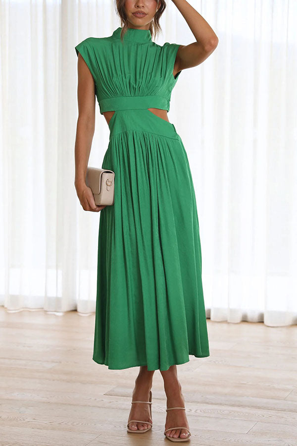 Quincy | Midi Dress Featuring Cut-Outs and Pockets