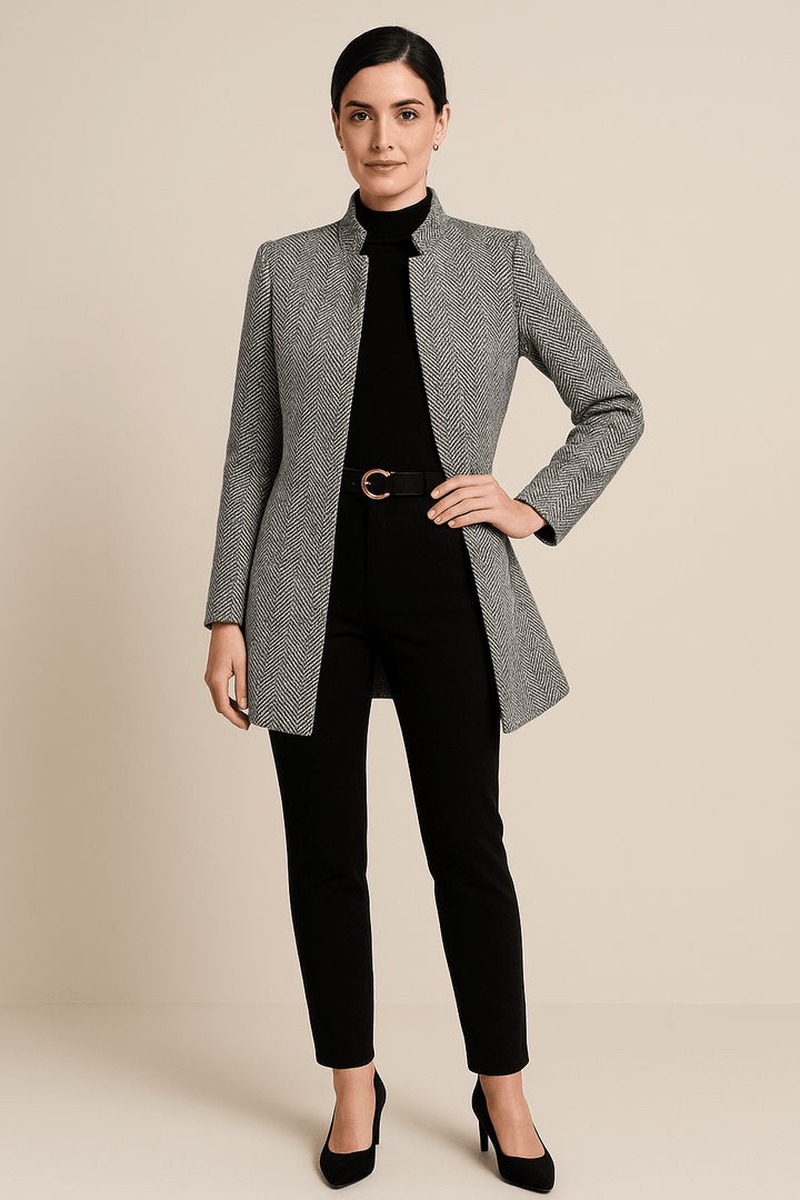 Elodie | Ankle-Length Coat with Notch Lapel