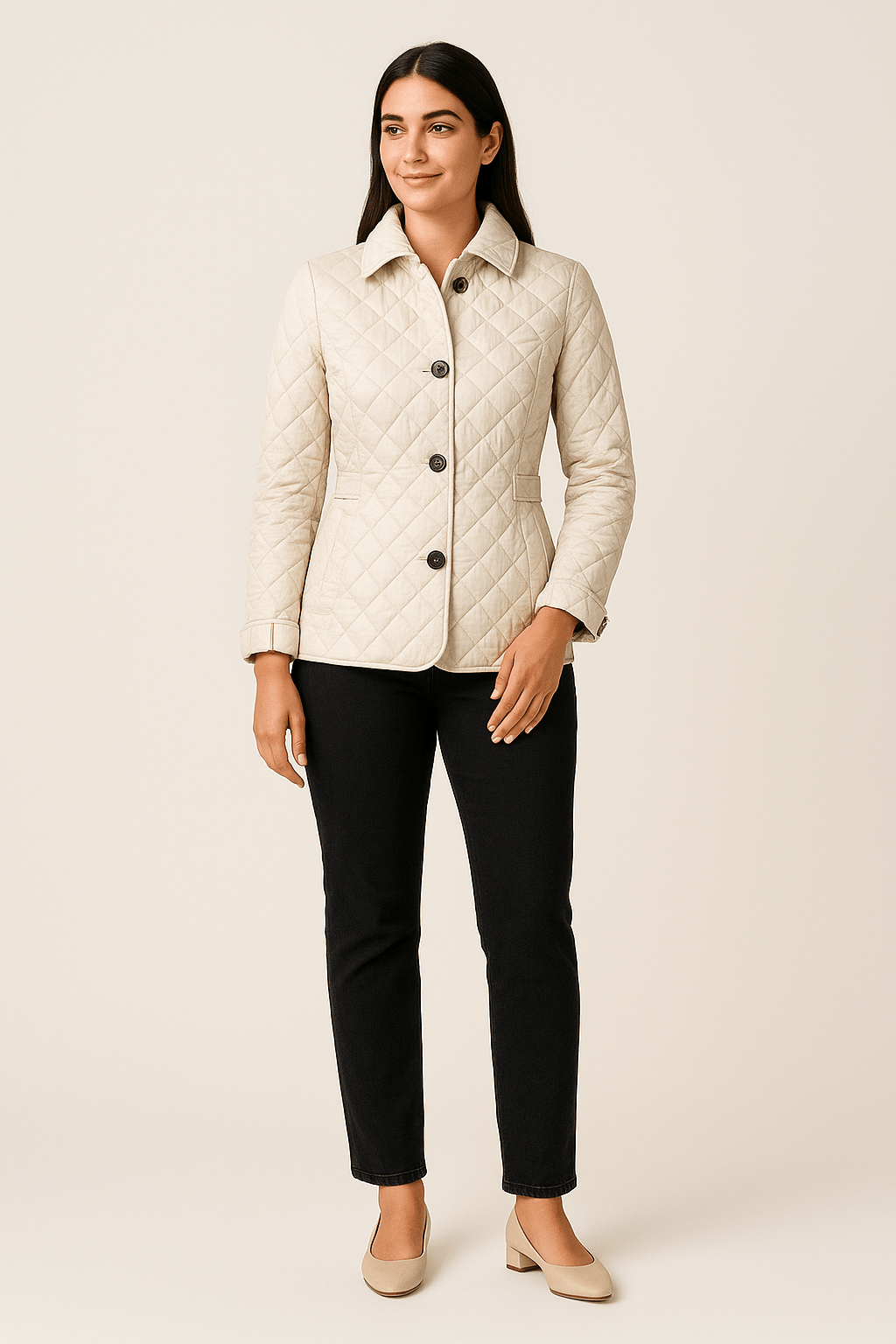Quilted Coat Button - Lightweight