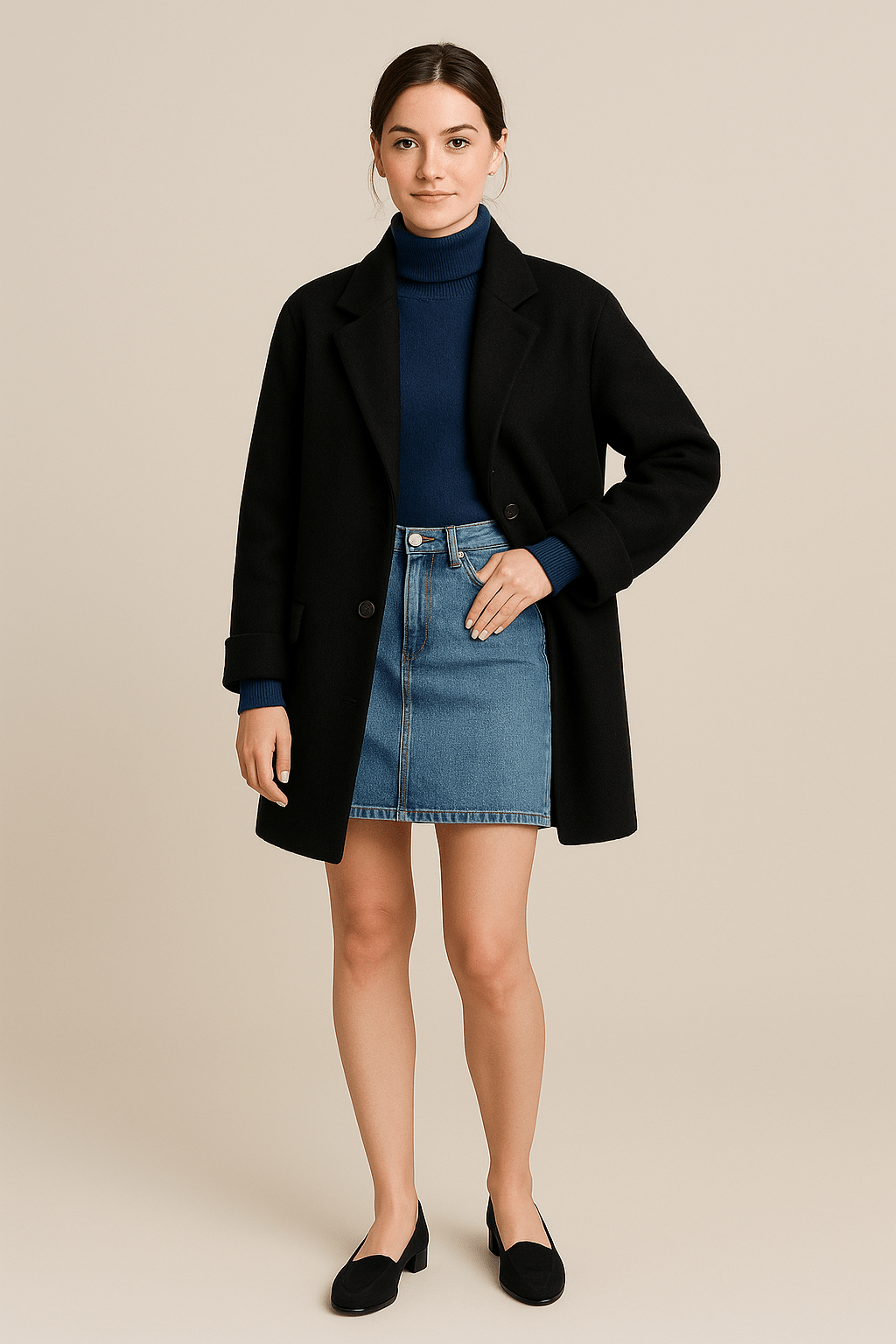 Marisol | Wool-Blend Coat with Button Closure and Pockets