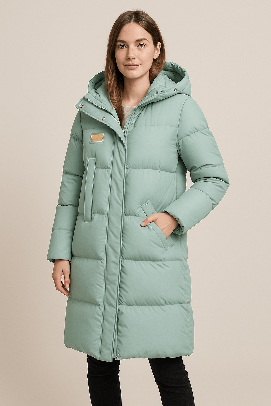 Rhona |Quilted Oversized Trench Coat with Hood & High Collar