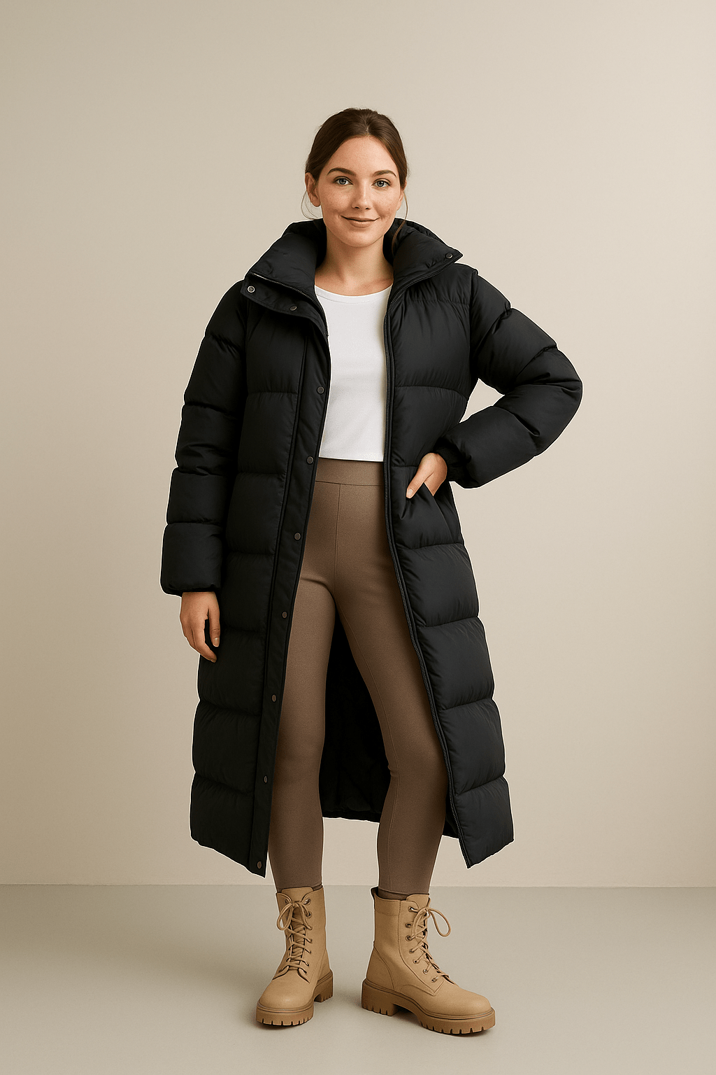 Sigrid | Quilted Oversized Puffer Trench Coat with Hood