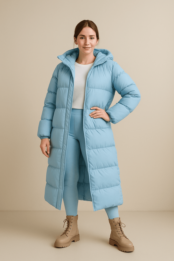Sigrid | Quilted Oversized Puffer Trench Coat with Hood