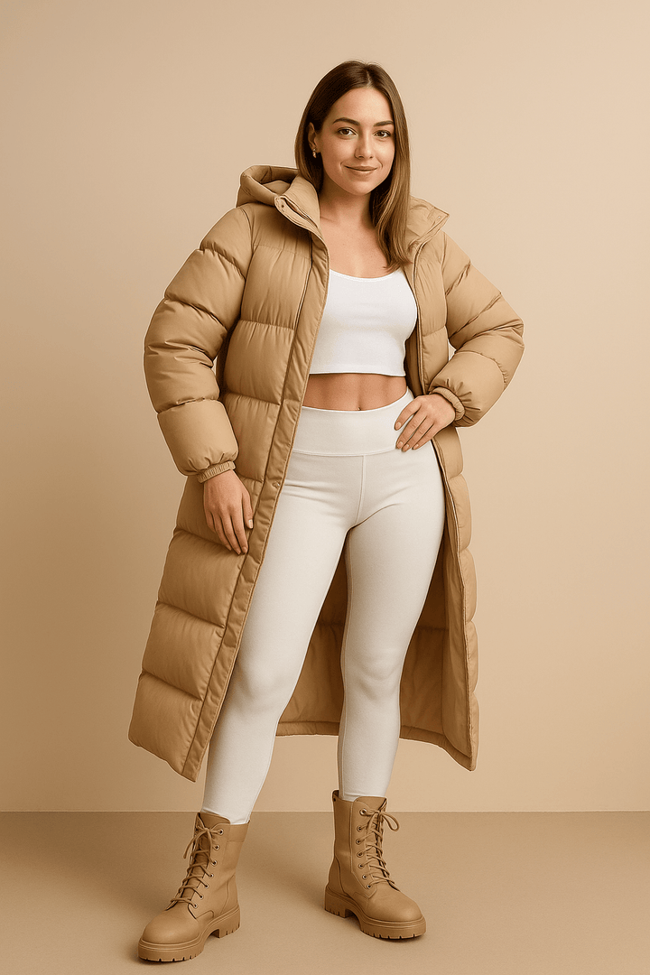 Sigrid | Quilted Oversized Puffer Trench Coat with Hood