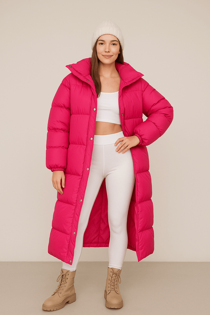 Sigrid | Quilted Oversized Puffer Trench Coat with Hood