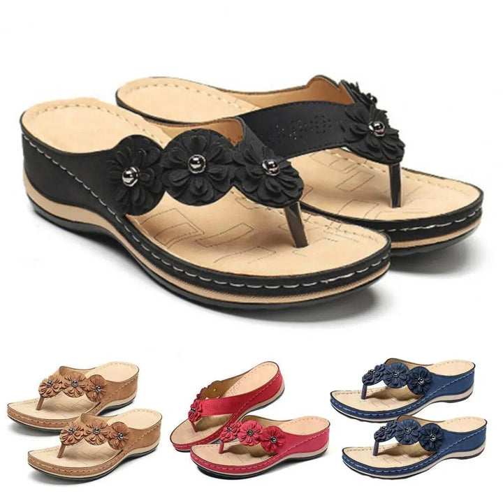 Aria™ - Orthopedic Flowers Clip Toe Sandals