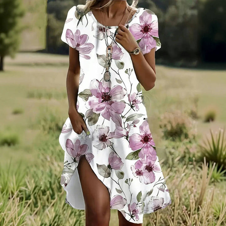 Relaxed Floral Pattern Dress