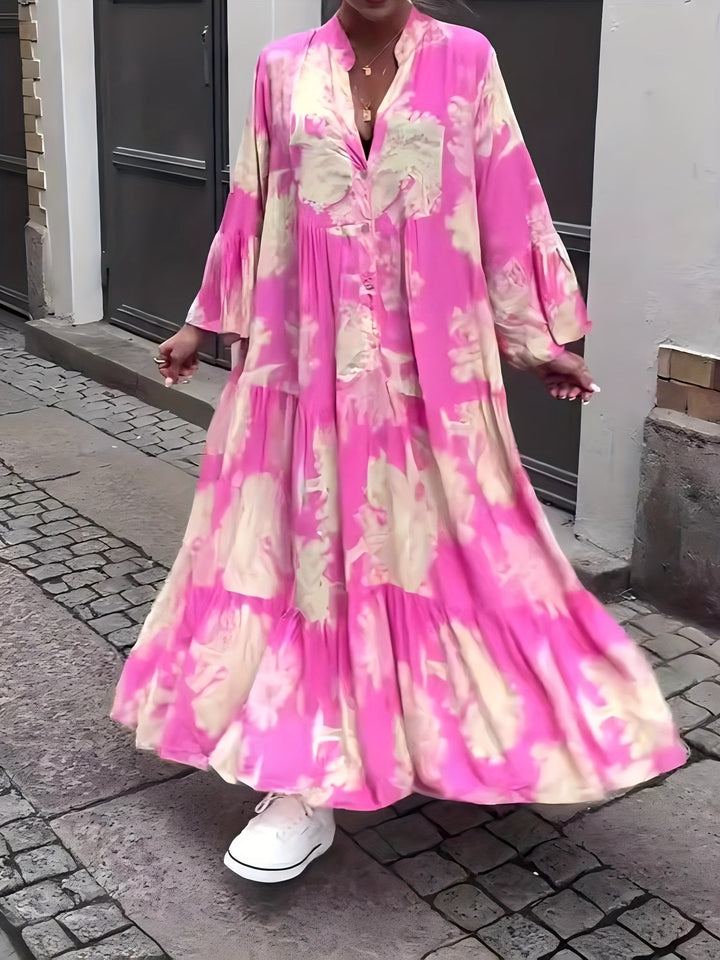 Hannah - Stylish Floral Print Casual Dress
