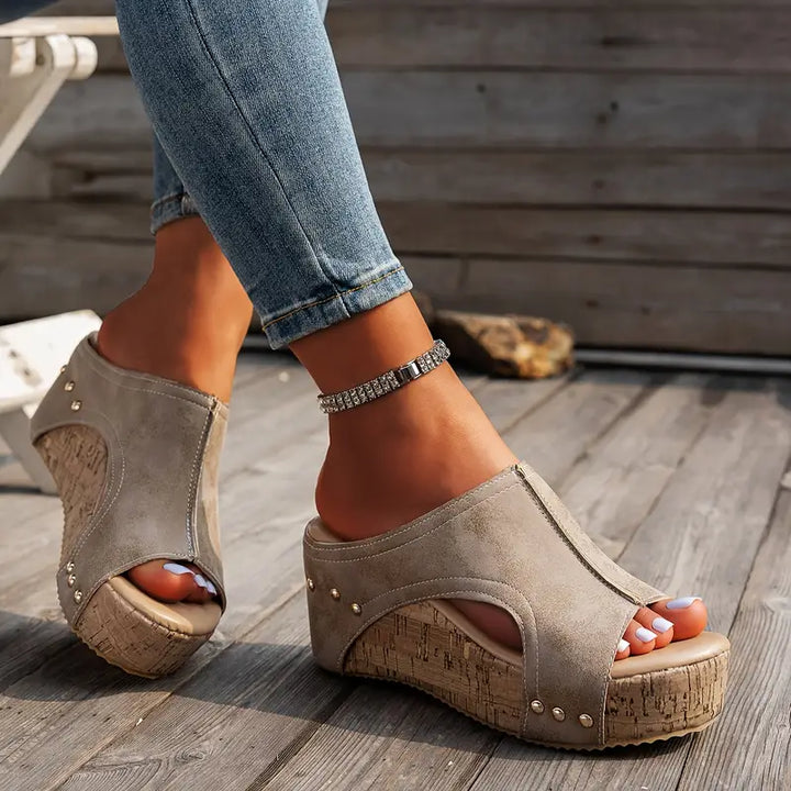 Aria™ - Stylish Retro Wedge Sandals