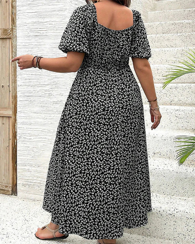 Ellie - Elegant Floral Midi Dress