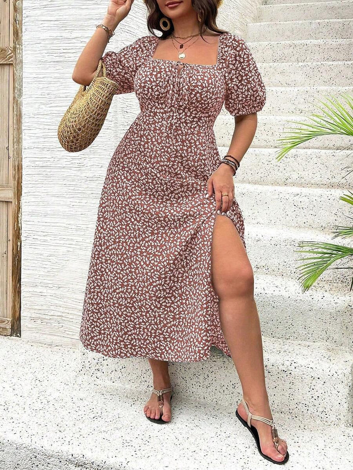 Ellie - Elegant Floral Midi Dress