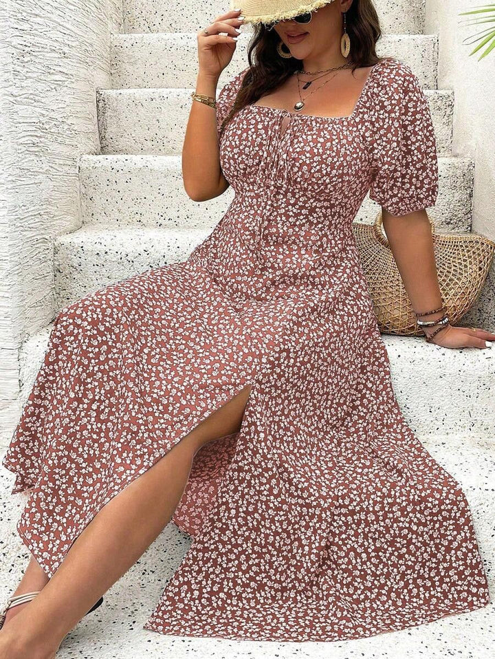 Ellie - Elegant Floral Midi Dress